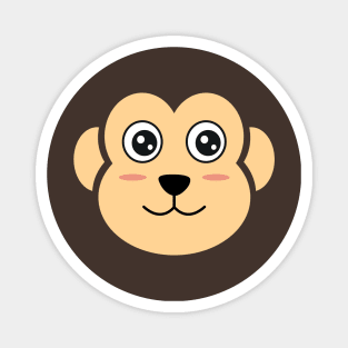 Cute Monkey Face Easy Halloween Costume Gift Magnet